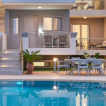 Modern Family Apartment Ewa With Pool, Dining Area On Crete Coast Stavromenos Dış mekan fotoğraf