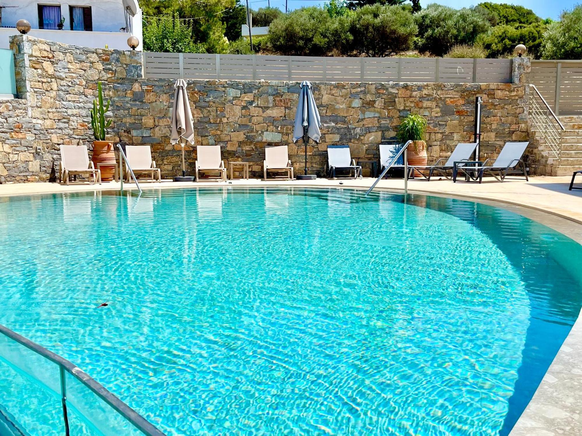 Modern Family Apartment Ewa With Pool, Dining Area On Crete Coast Stavromenos Dış mekan fotoğraf